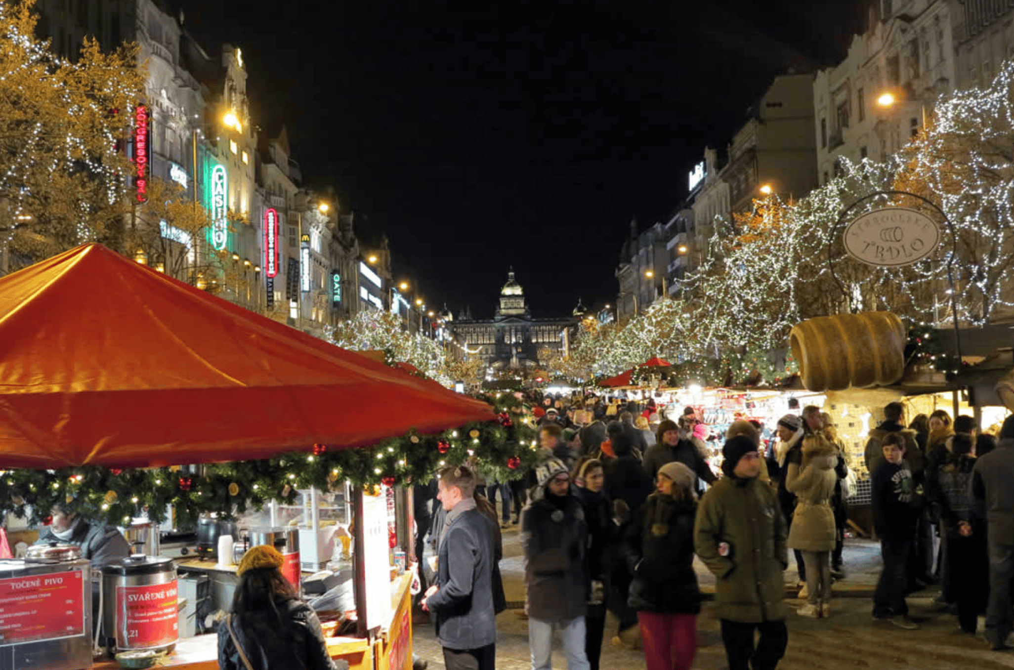 布拉格聖誕市集2025｜Wenceslas Square（瓦茨拉夫廣場）